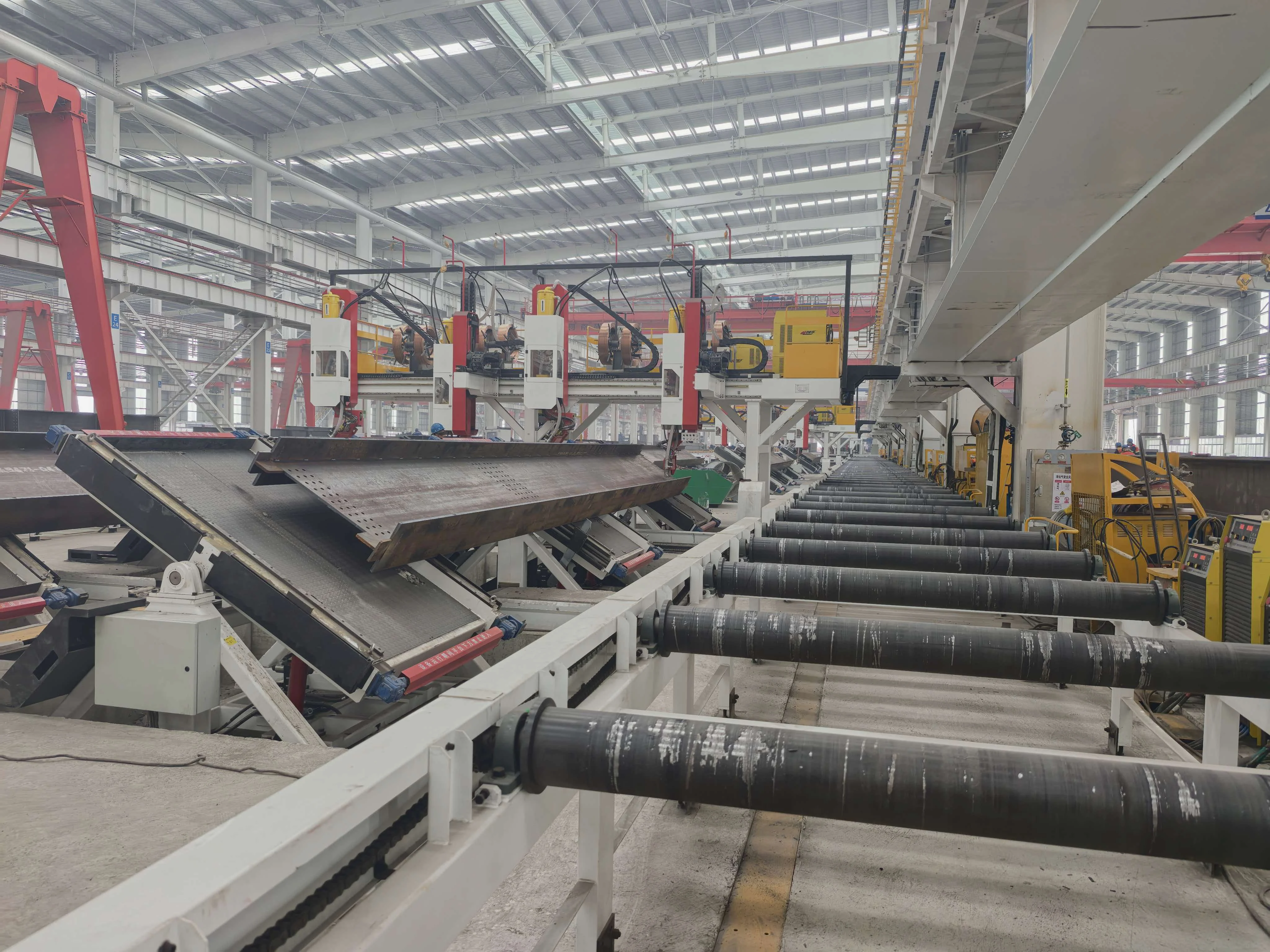 福建客户 H重型型钢自动生产线安装调试