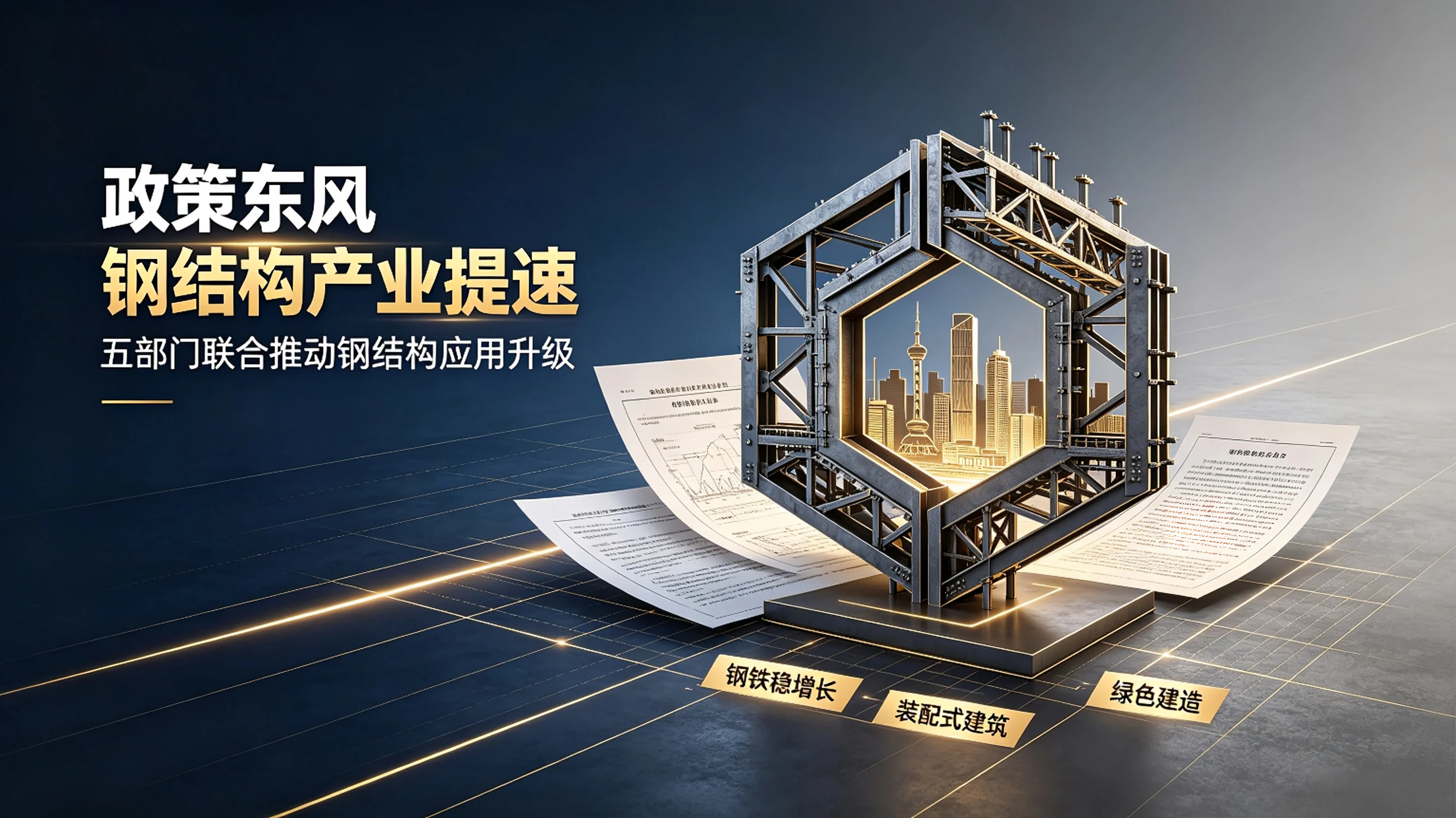 国家五部门联合发文力推钢结构,钢结构设备制造迎来政策机遇