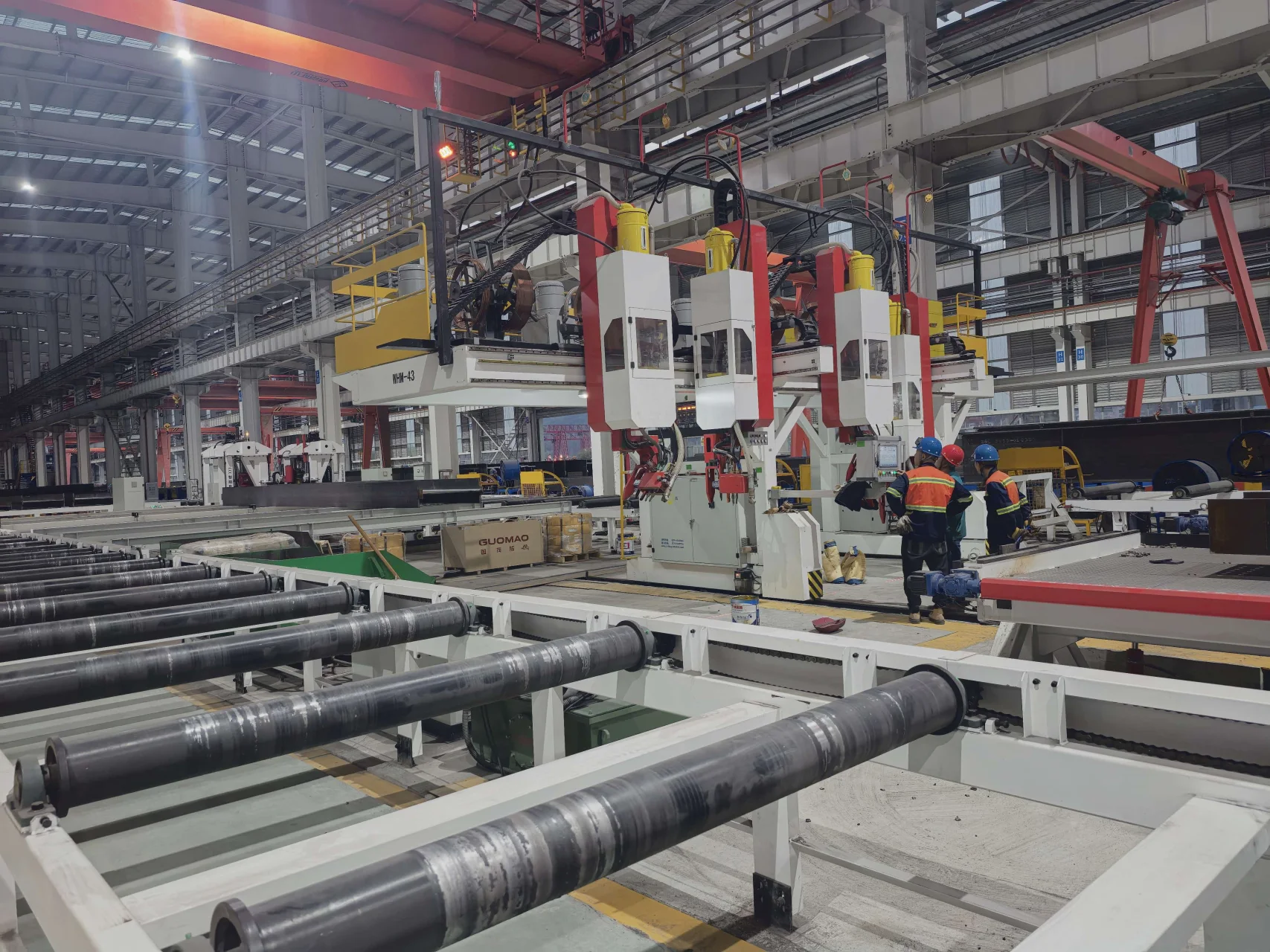 福建客户 H重型型钢自动生产线安装调试 2